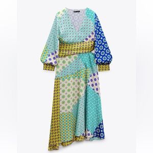 Zara Multicolor Long Sleeve Dress